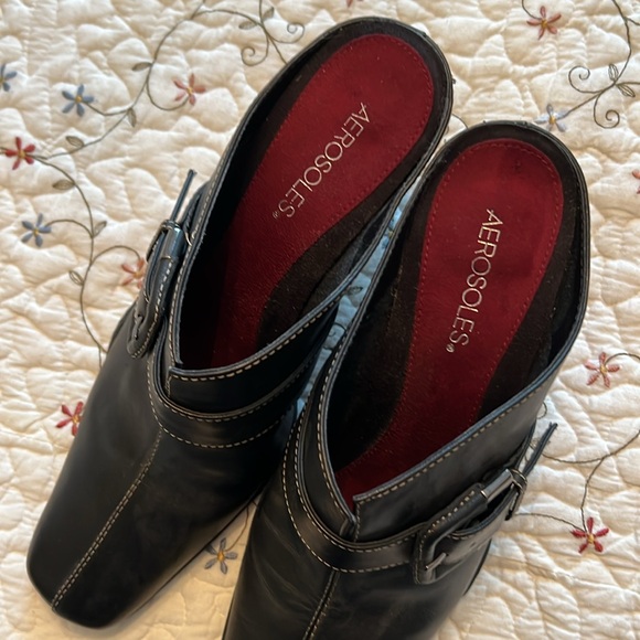 Aerosols leather slide heels-super comfy-hardly worn - Picture 4 of 4
